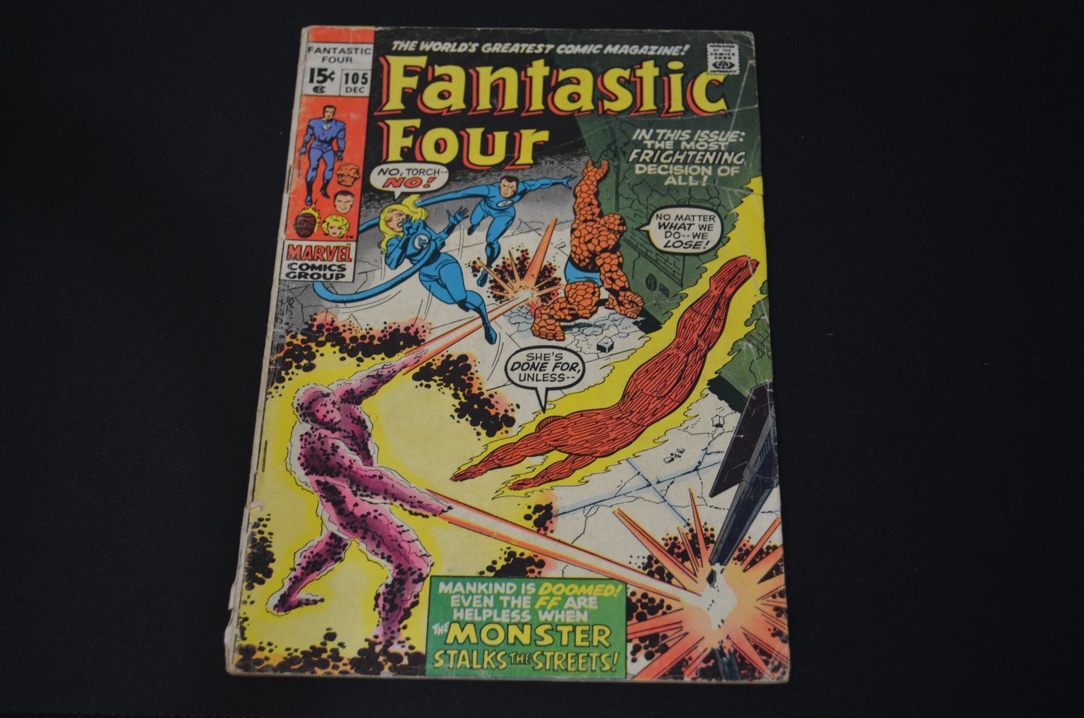 Fantastic Four 105 Stan Lee John Romita Marvel Comics 1970 fumetto vintage ottimo stato