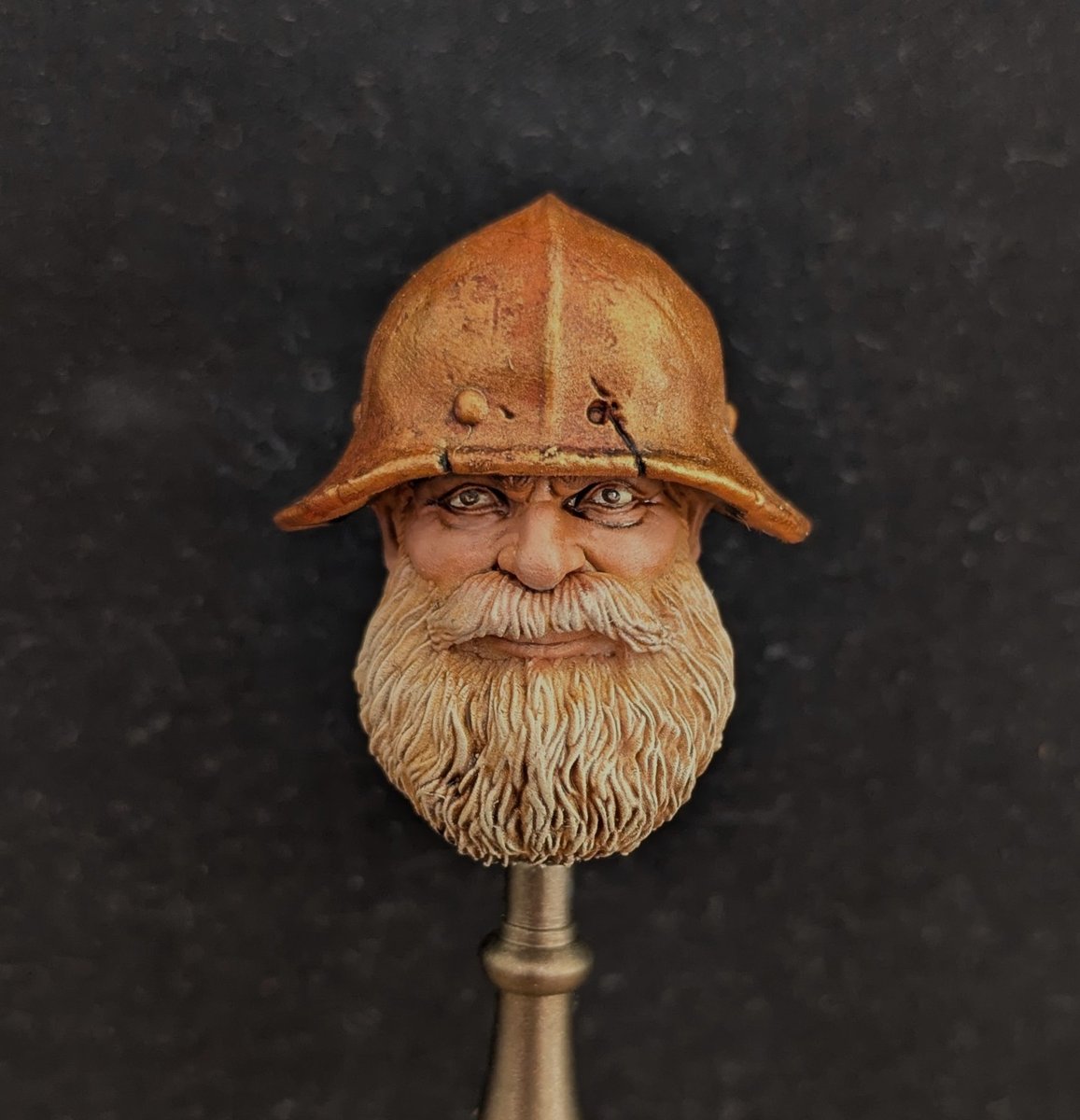 Mythic Legions - Human with beard and helmet painted custom head