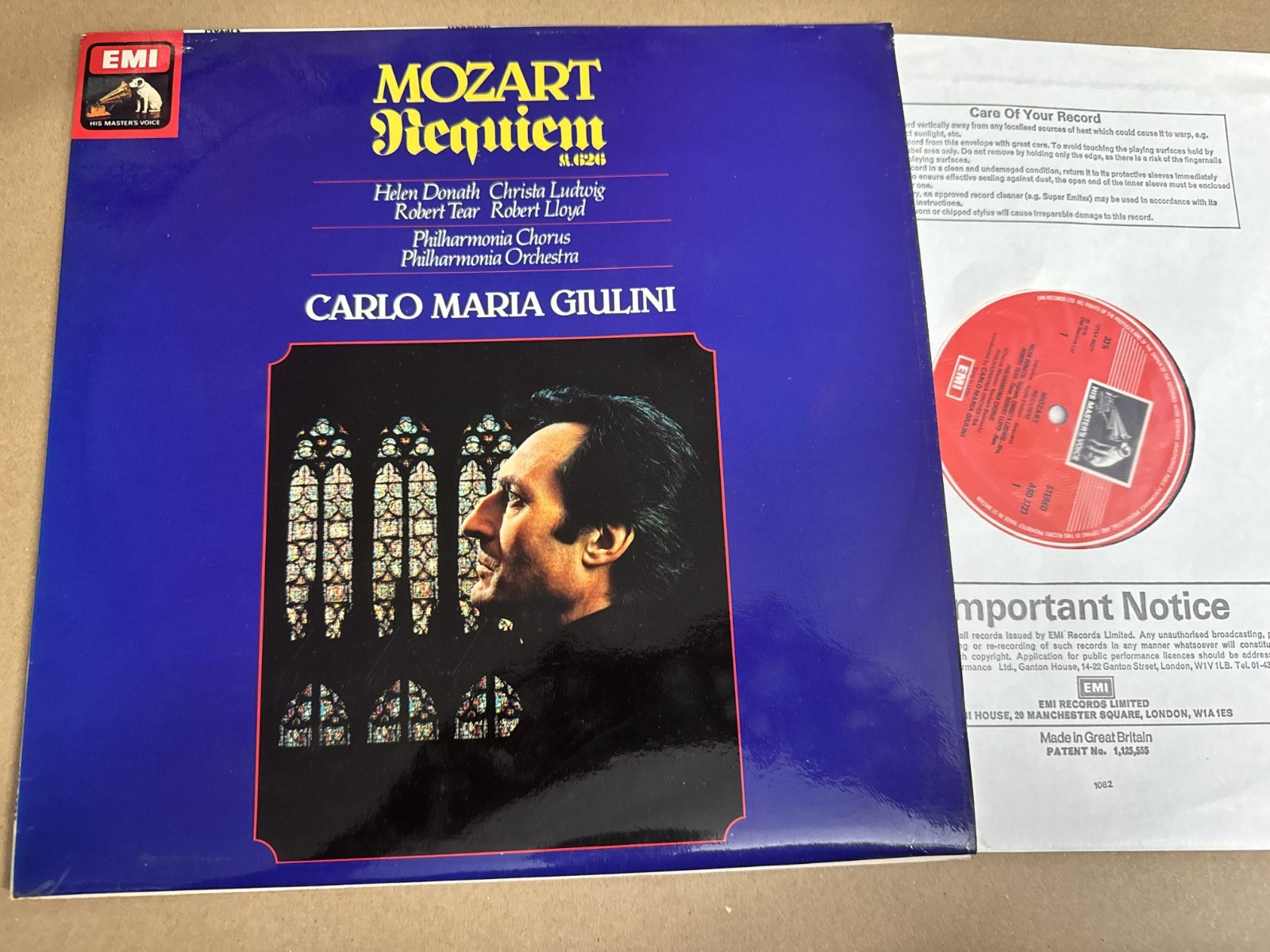 ASD 3723 Mozart Requiem Giulini Philharmonia Chorus & Orchestra