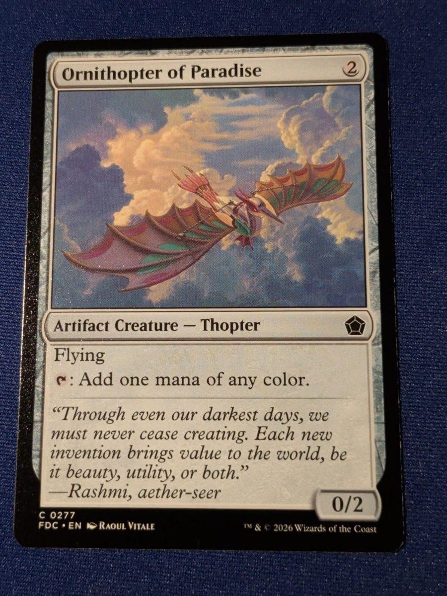 Ornithopter of Paradise Foundations Commander #277 quasi nuovo MTG