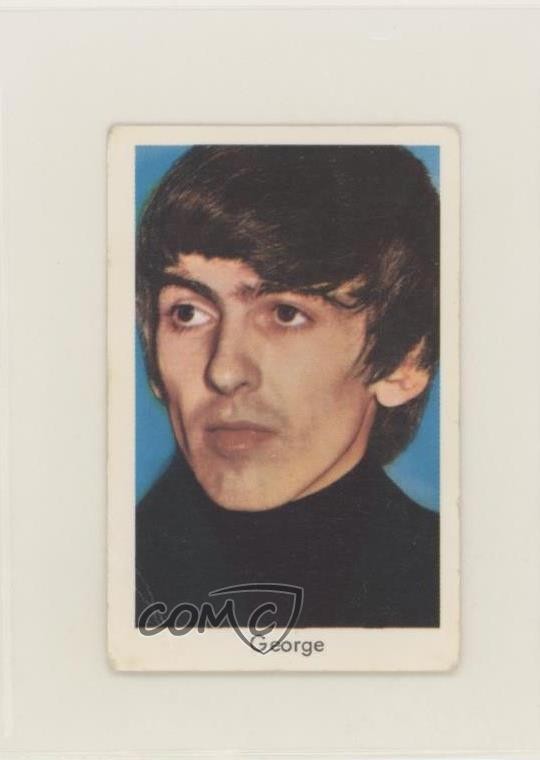 1966-68 Dutch Gum TV66-TV68 Popbilder Unnumbered Series George Harrison 0mg4