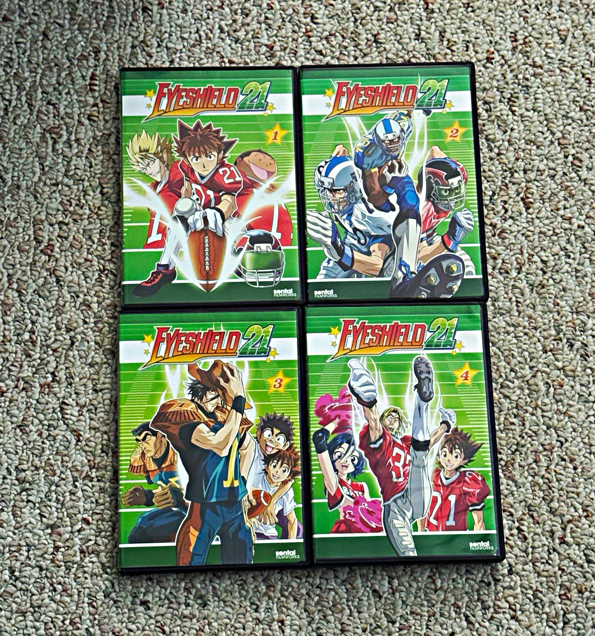 Sentai Filmworks Eyeshield 21 DVD Set Volumi 1-4 Inglese (Set)