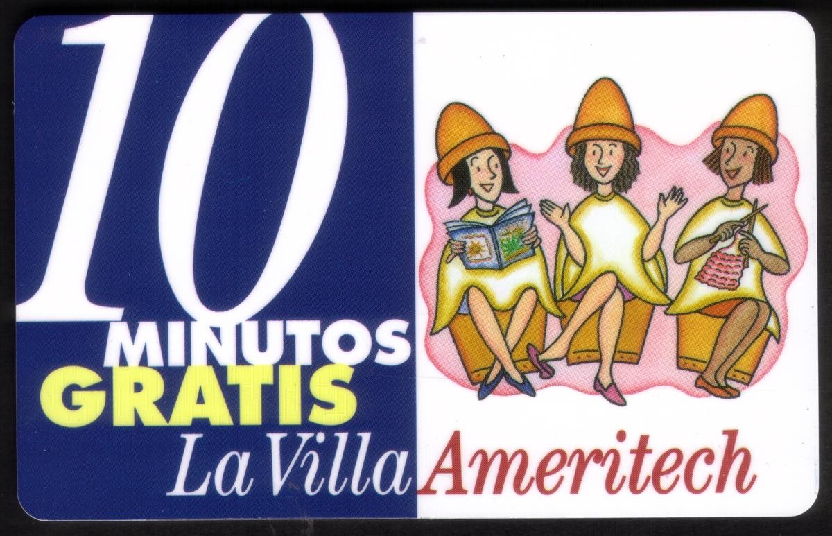 10M Minuti Gratis - La Villa Ameritech Promo (3 Donne Cartone) Carta Telefonica