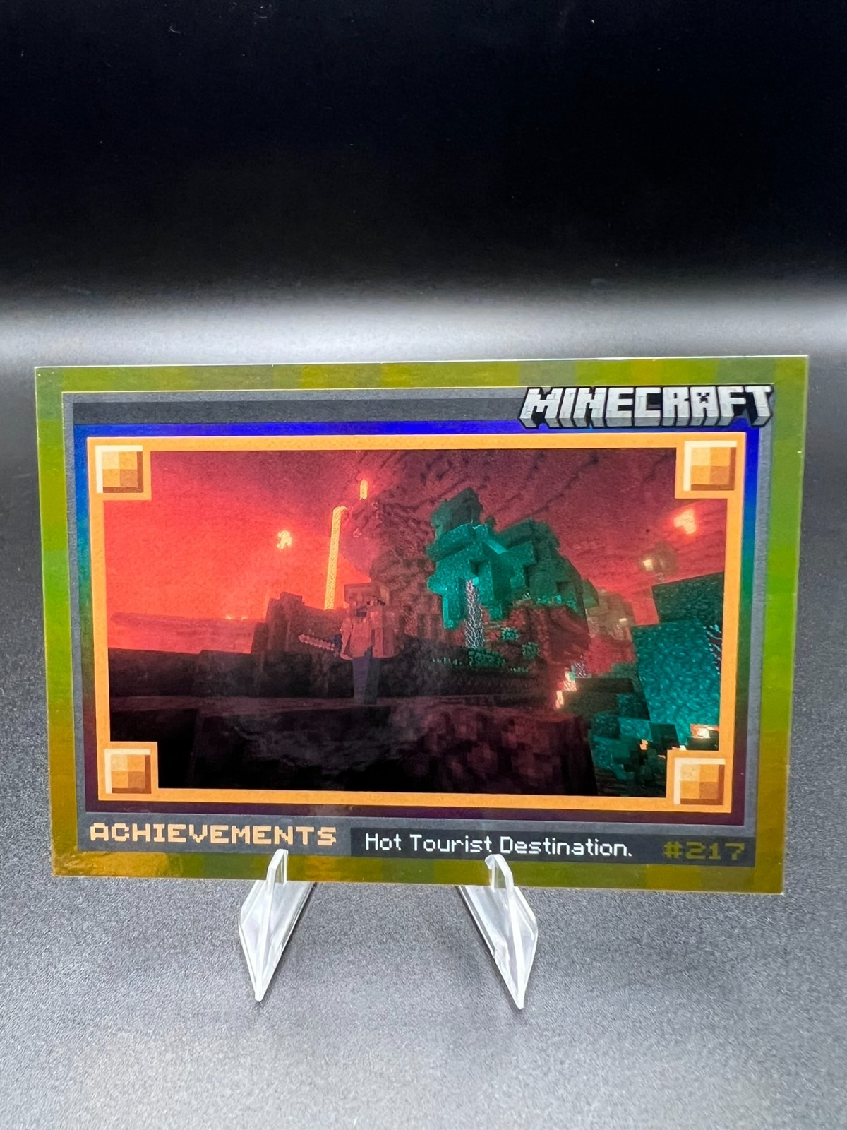 2024 Panini Minecraft Trading Card Achievements #217 SSP 65/99 Gold Foil