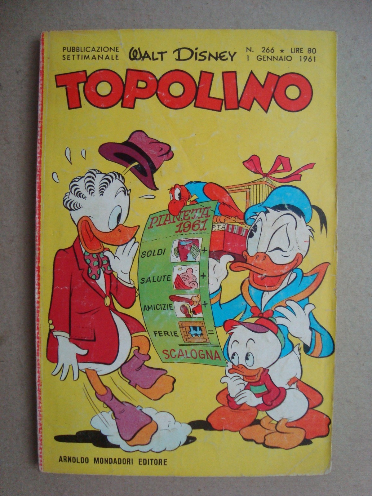 topolino libretto n° 266 ed.mondadori 1961