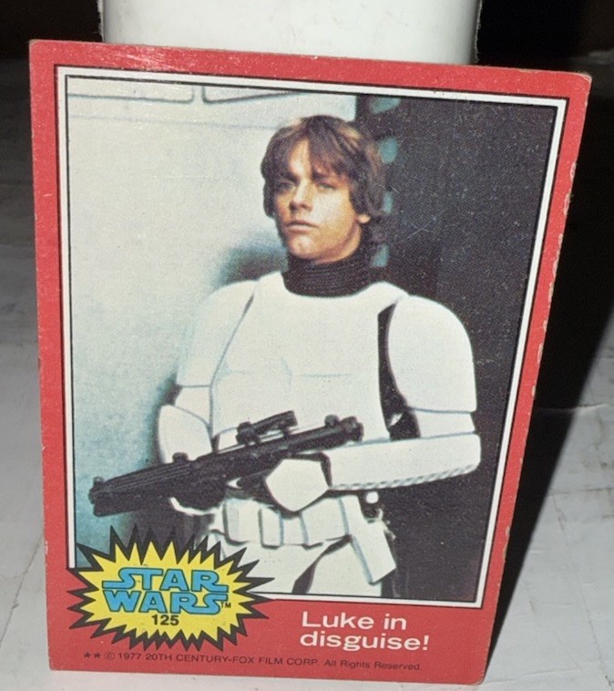 Luca sotto mentite spoglie! 1977 Topps Star Wars #125 Vintage Luke Skywalker