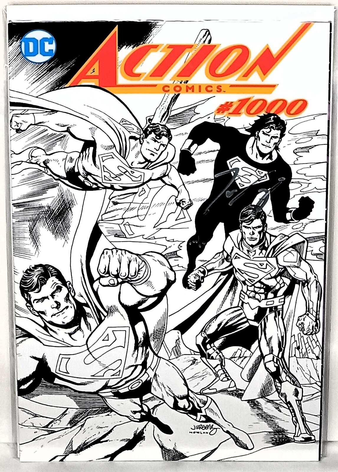 ACTION COMICS #1000 | Copertina avvolgente Dan Jurgens BW | Firmata da Tom King