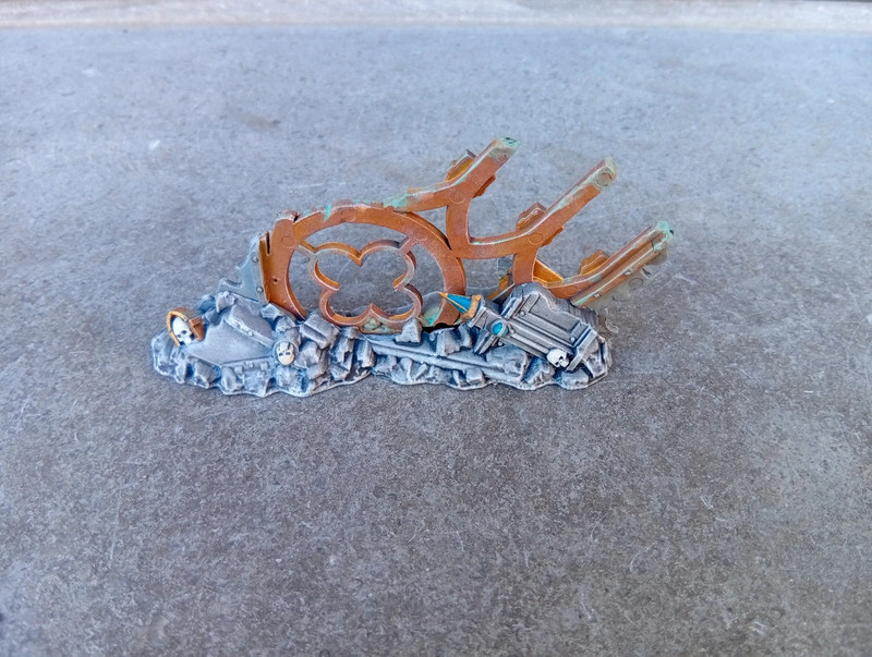 Décor Warhammer 40k - Ruine Murale Rosace (Honoured Imperium OOP) - peint Tabletop+