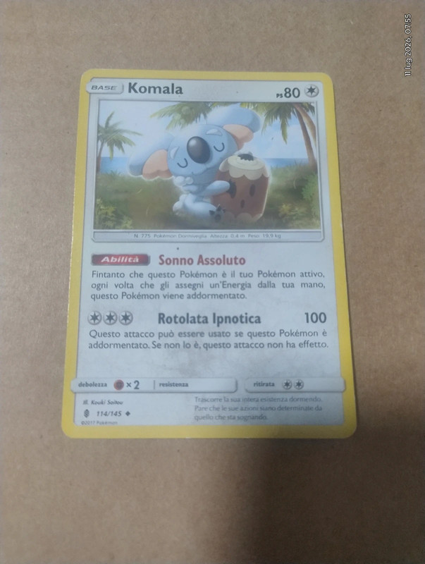 Carta Pokemon Komala