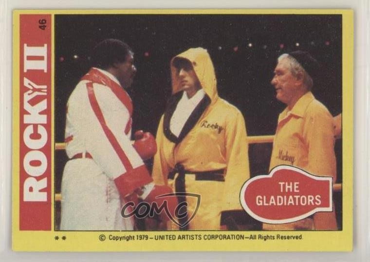 1979 Topps Rocky II Apollo Creed Rocky Balboa I Gladiatori #46 0b6