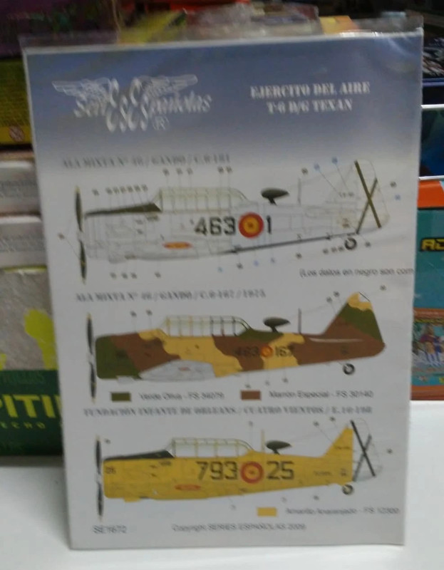Ejercito de Aire T-6 D/G Texan, Escala 1/72