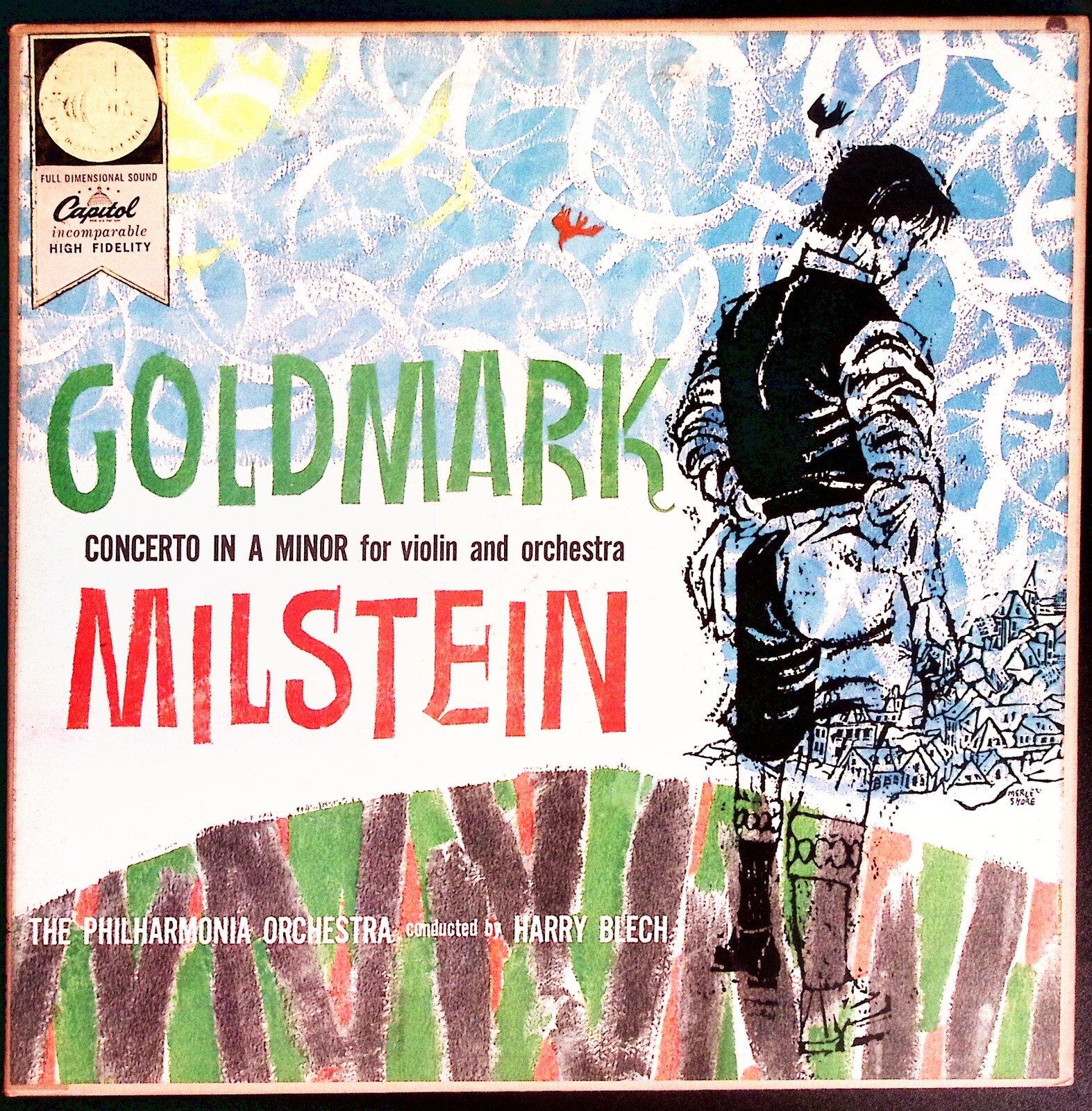 NATHAN MILSTEIN GOLDMARK CONCERTO IN A MINOR FOR VIOLIN VG-EXC VINYL LP 218-7