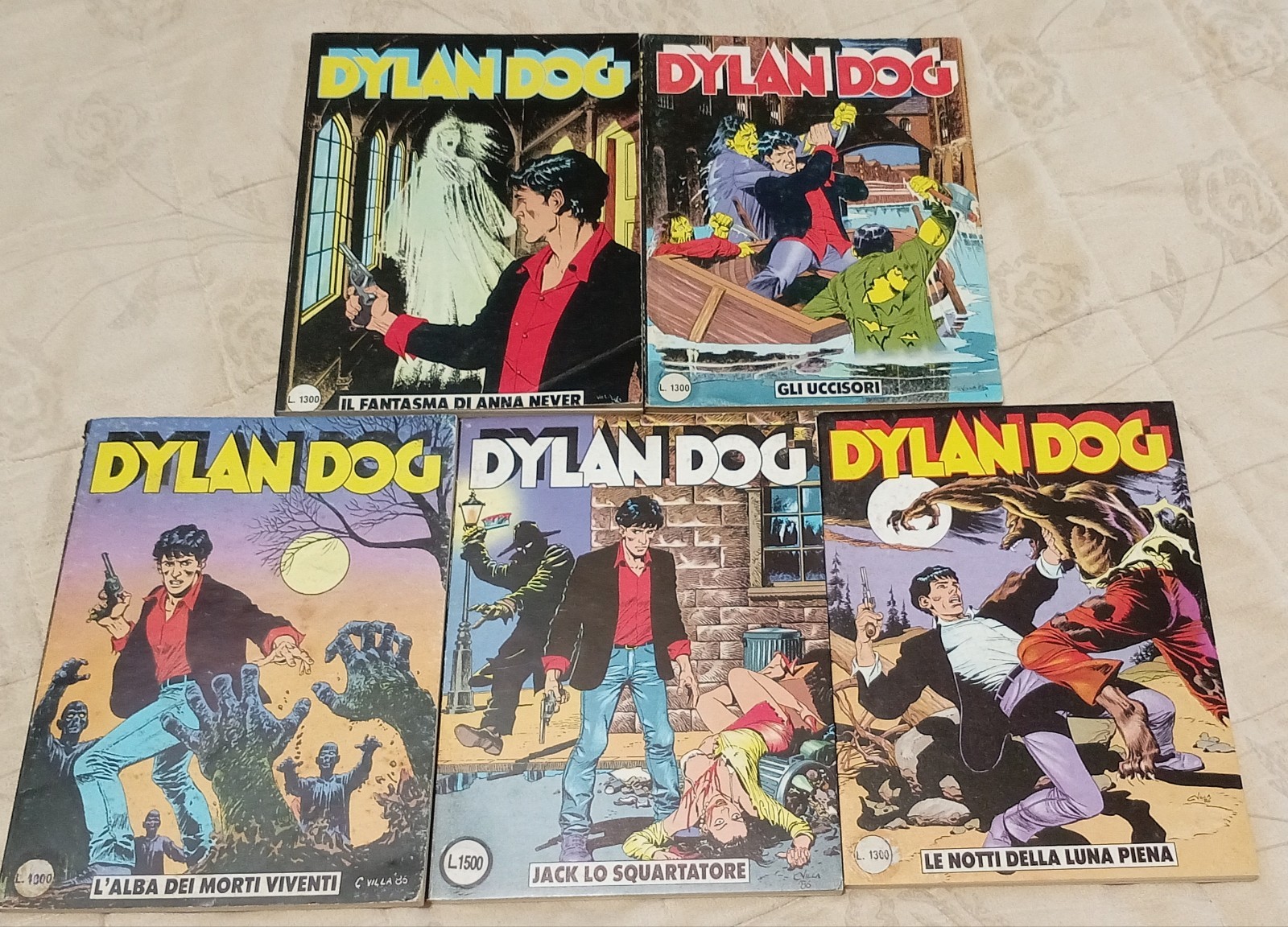 Dylan Dog n. 1,2,3,4,5 originali lotto sequenza primi 5 albi, leggi descrizione