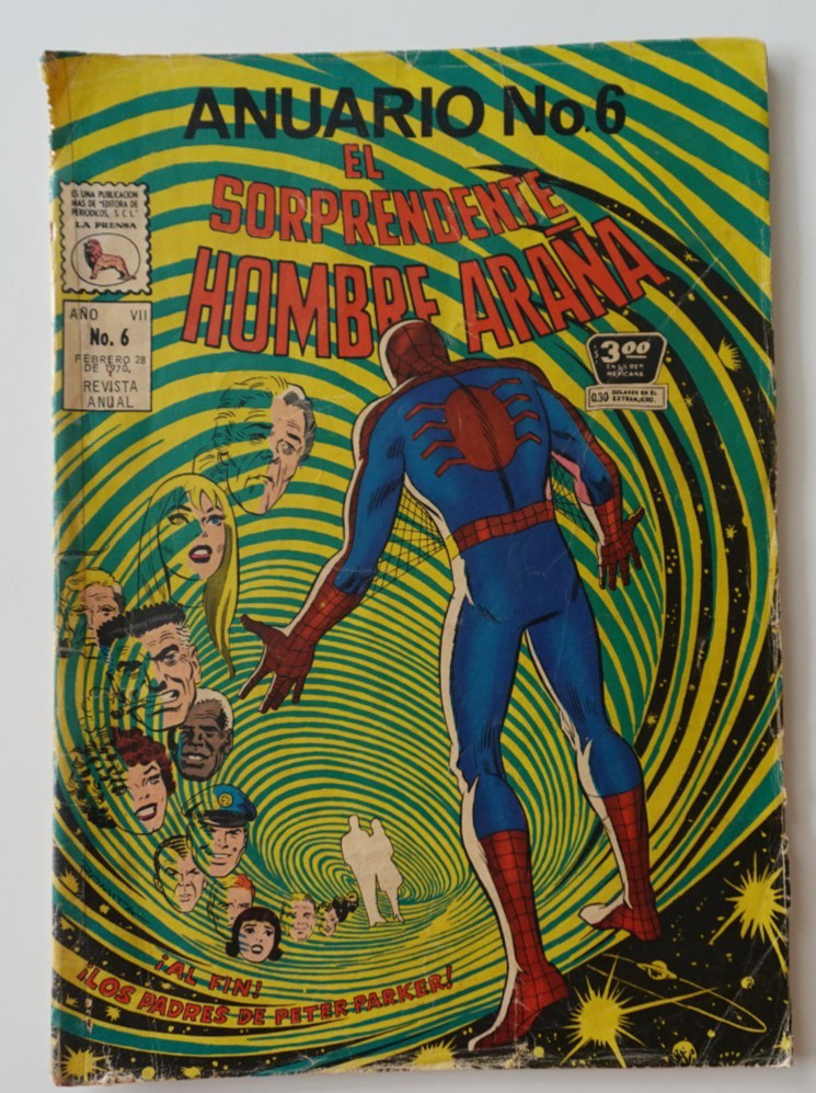 Cómic E. LA PRENSA/MEXICO EL SORPRENDENTE HOMBRE ARAÑA "ANUARIO." 1970 #6