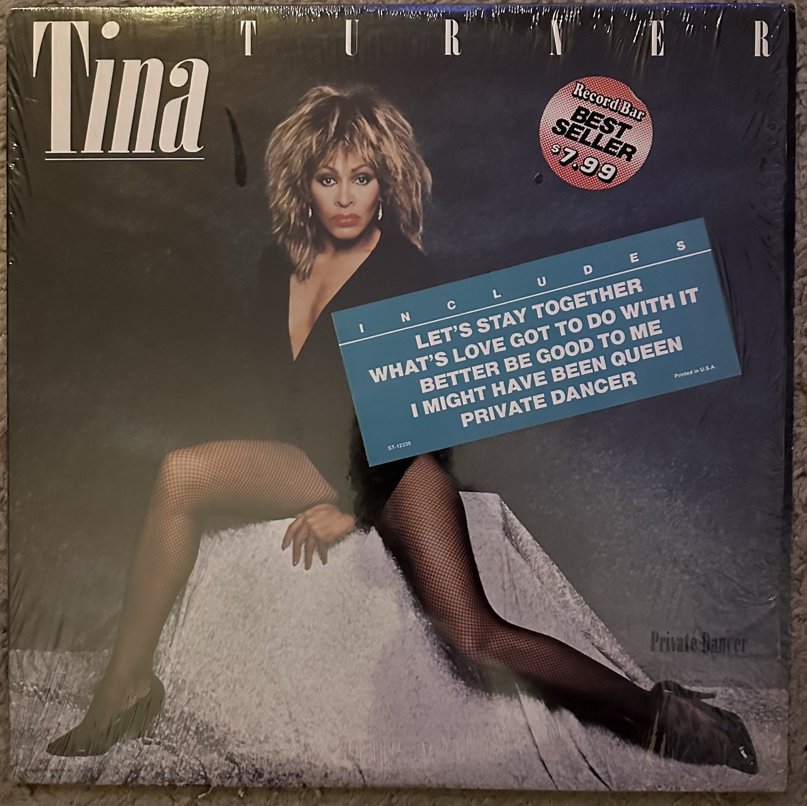 Tina Turner Private Dancer LP Vinyl Record VG+ Hype Sticker 1984