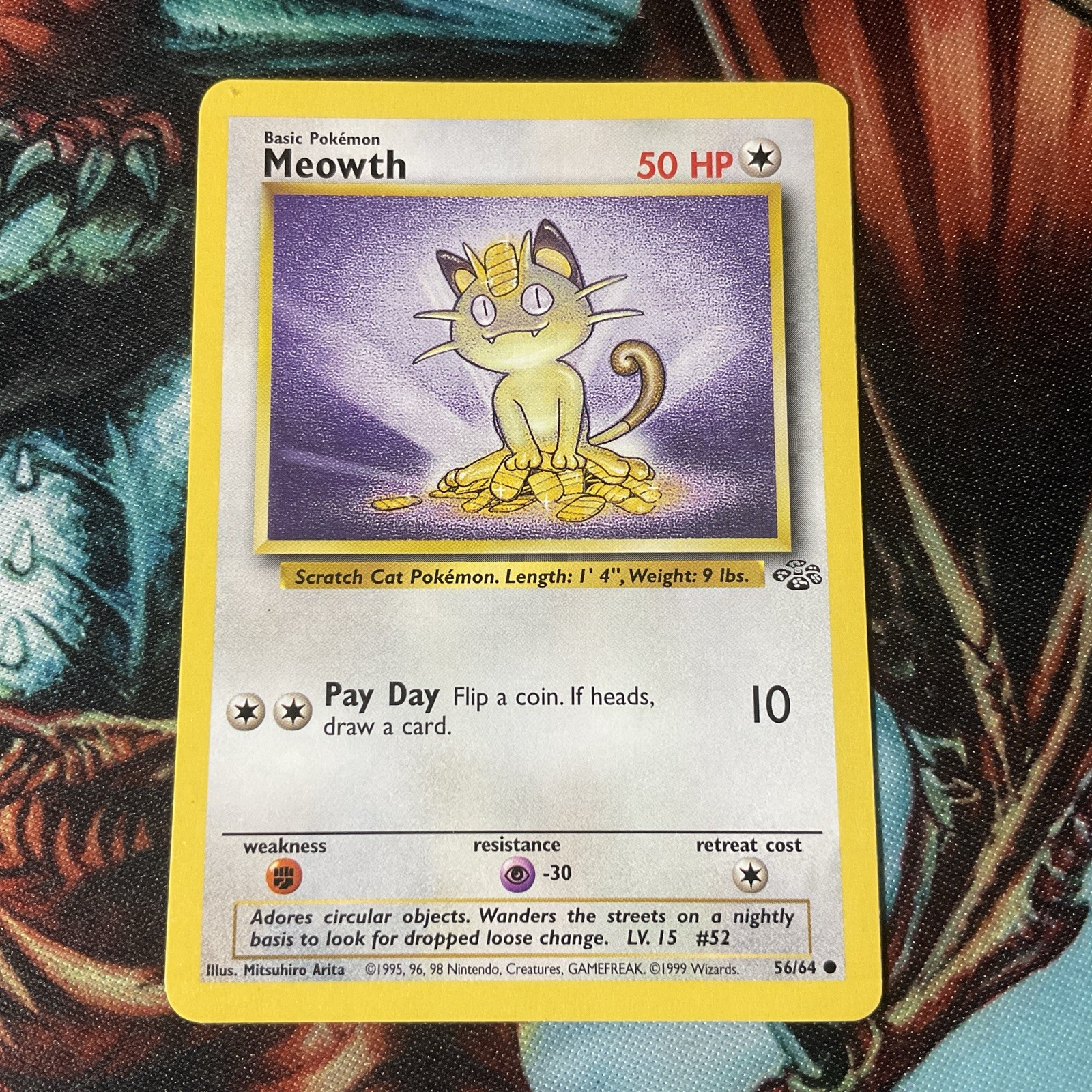 1999 Pokémon Jungle Set Regular Meowth 56/64 - NM-MT!