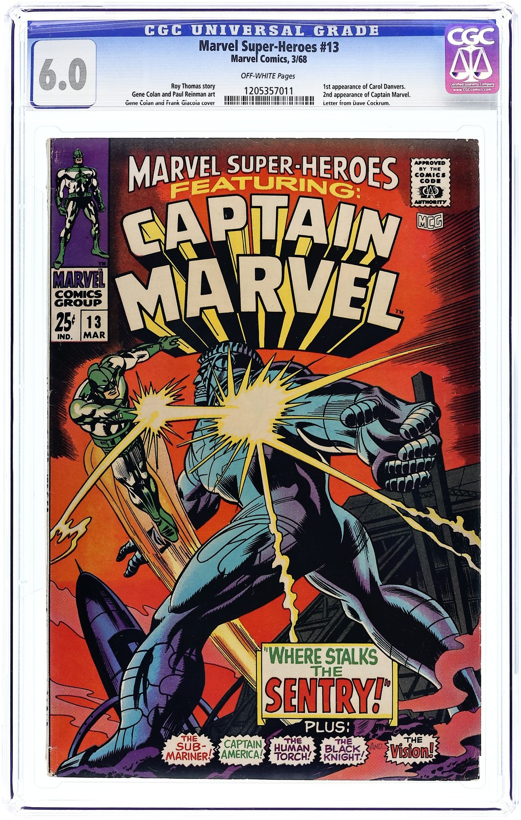 Marvel Super Heroes #13 CGC 6.0 1968 1205357011