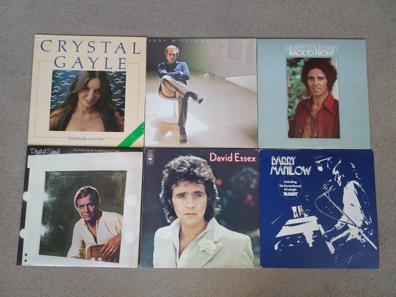 6 x 12" Vinyl LP's  Job Lot Bundle 1970's Vocal [V543]