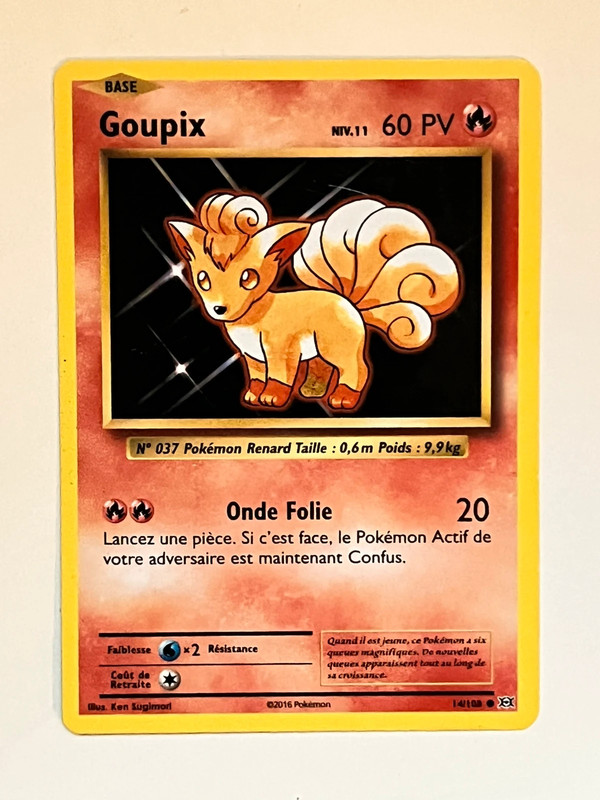 Carte Pokémon Goupix 60pv 14/108