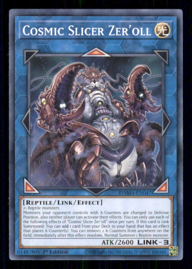 Affettatrice Cosmica Zer'oll DAMA-EN047 Alba Comune di Maestà Yu-Gi-Oh 1° Edizione NM