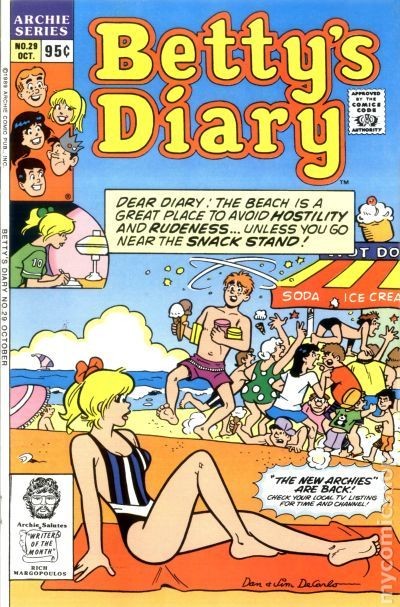 Diario di Betty #29 VF- 7.5 1989 Immagine Stock