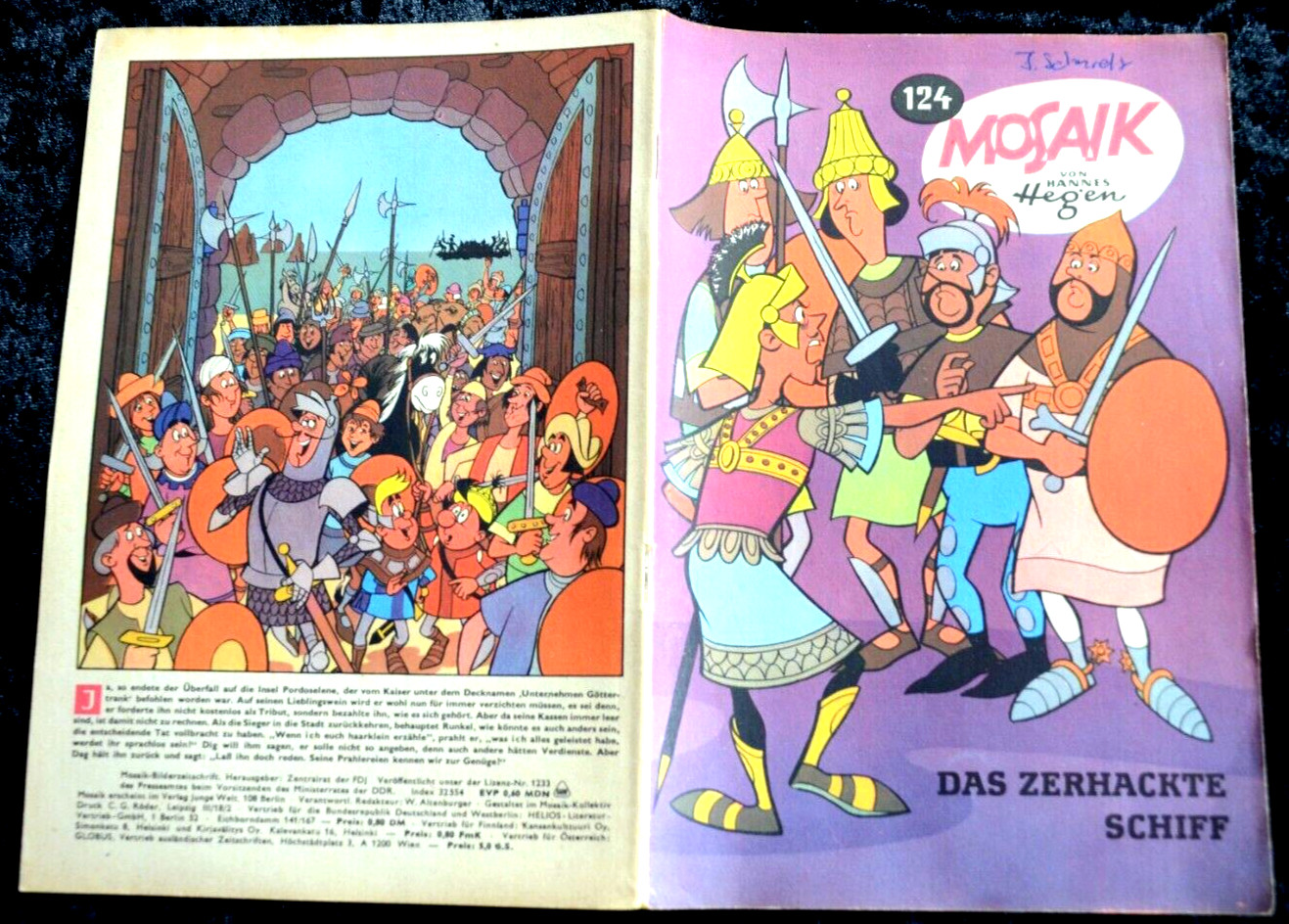 Originale MOSAIK Hannes Hegen Nr. 124 La Nave Sfasciata DDR 1966