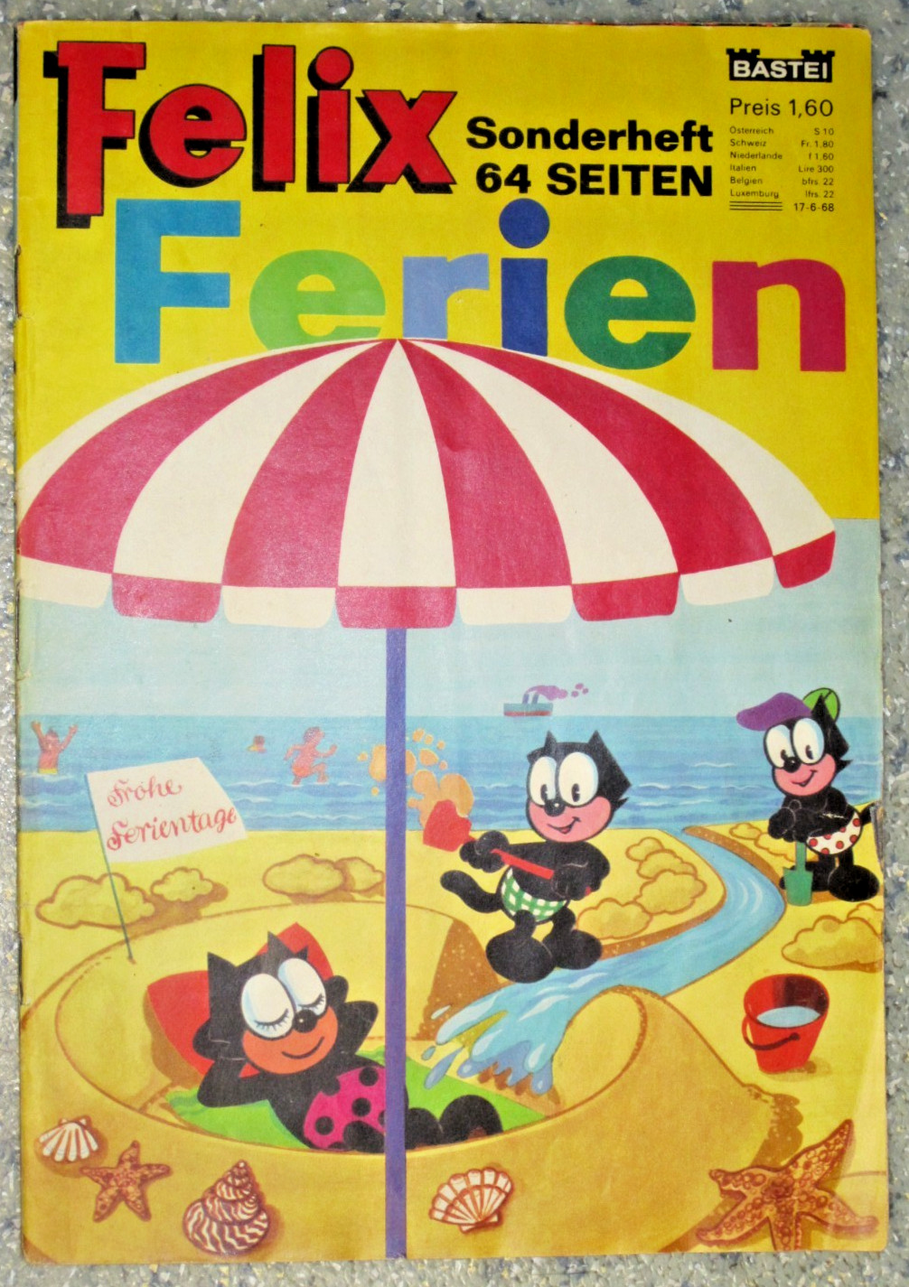 Felix Quaderno Speciale - Vacanze 1968 Condizioni "2"