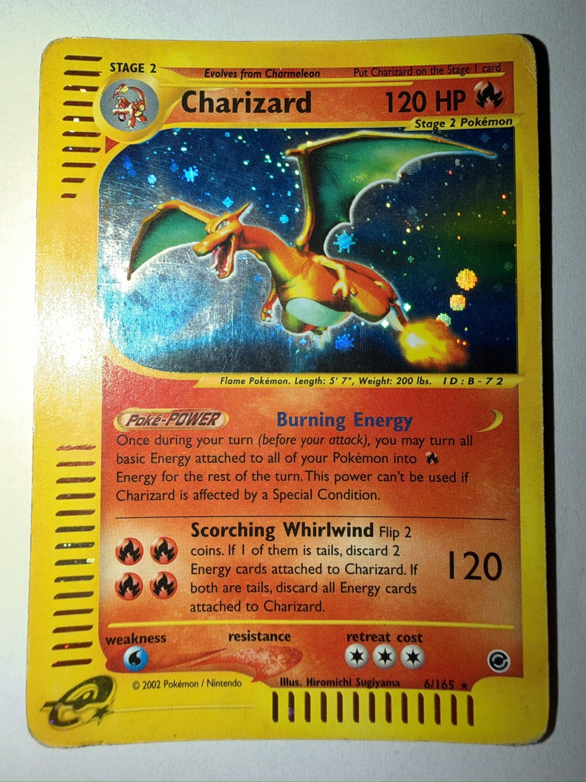 Pokemon Expedition Base Set Charizard Holo 6/165 