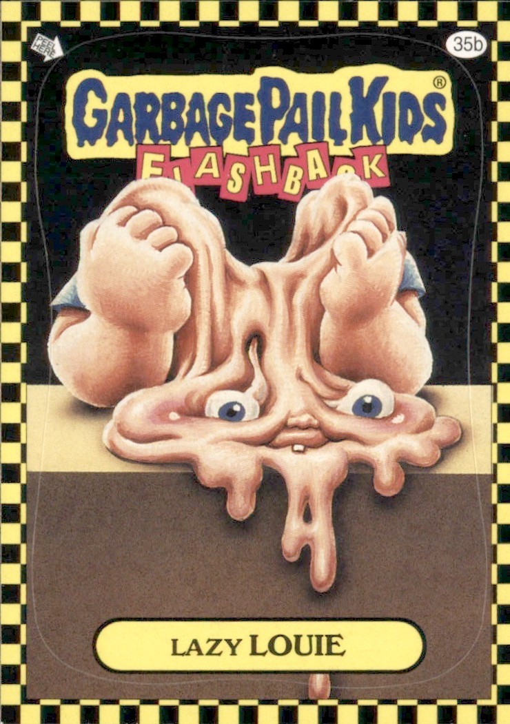 2010 Topps Garbage Pail Kids Flashback Series 1 - Lazy LOUIE Card #35b