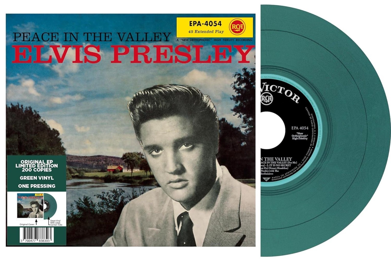 Elvis Presley Peace In The Valley 7" EPA-4054 (green vinyl) Limited Edition