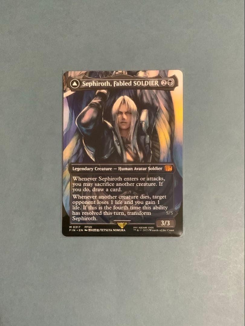 MTG Sephiroth, Fabled SOLDIER Non-Foil Borderless Final Fantasy MTG