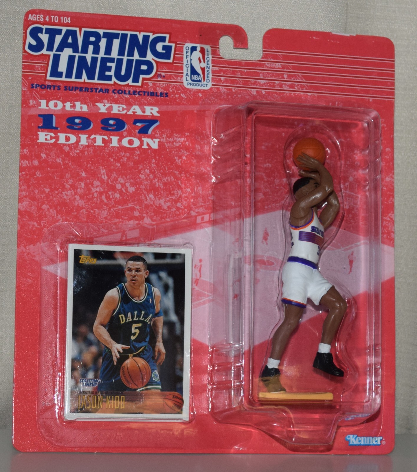 1997 STARTING LINEUP 71351 - JASON KIDD ⭐ DALLAS MAVERICKS - ⭐NOS⭐ SLU #1