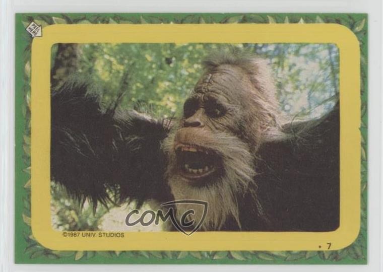 1987 Topps Harry and the Hendersons Stickers Harry Growling #7 3c7