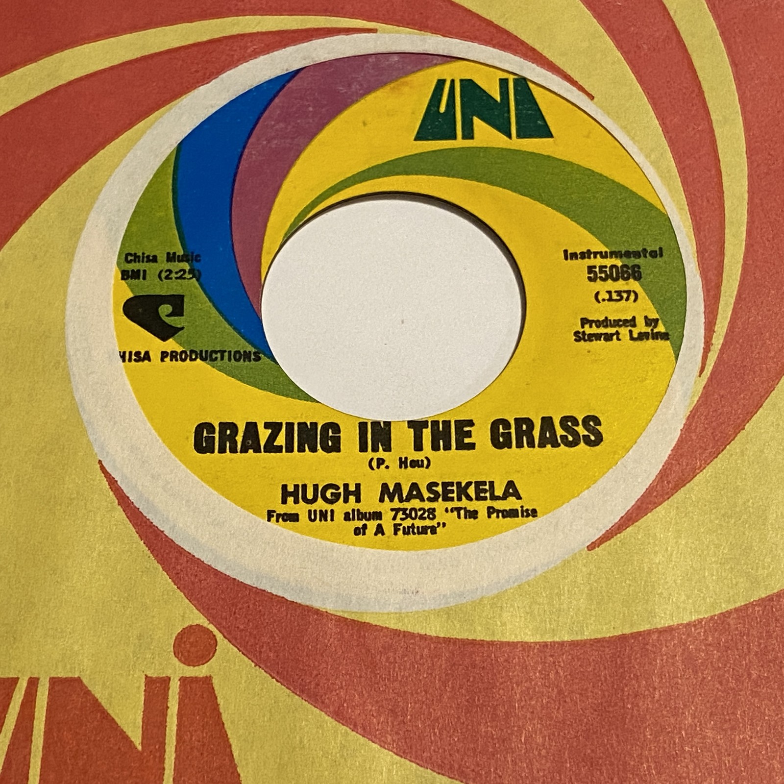 Hugh Masekela: Grazing In The Grass / Bajabula Bonke 45 - UNI - Soul Funk
