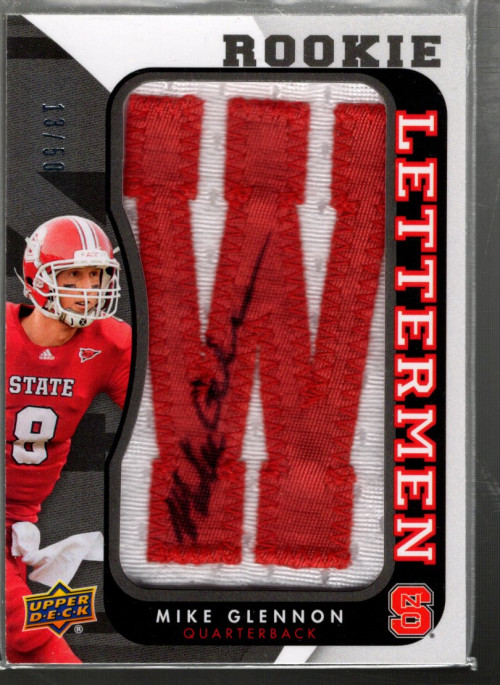A6813- 2013 Upper Deck Rookie Lettermen Autografi #RLMG Mike Glennon/50 *W