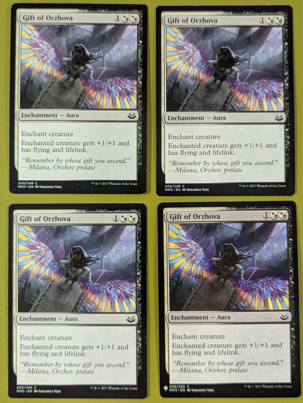 Regalo di Orzhova x4 Modern Masters 2017 4x Playset Magic the Gathering MTG