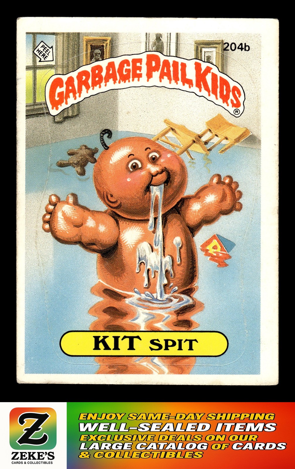 1986 Topps Garbage Pail Kids Series 5 #204b Kit Spit CHECKLIST