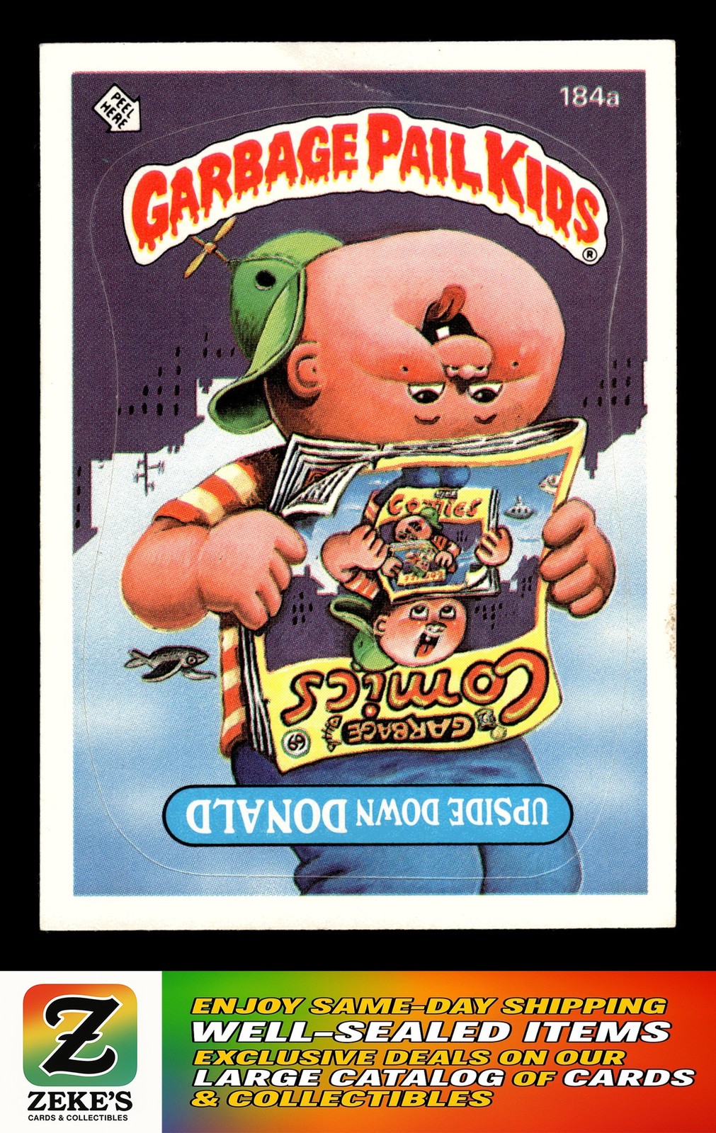 1986 Topps Garbage Pail Kids Series 5 #184a Upside Down Donald