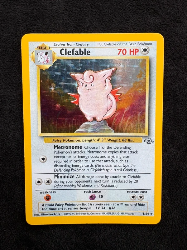 Clefable 1/64 Jungle Holo Rare EX