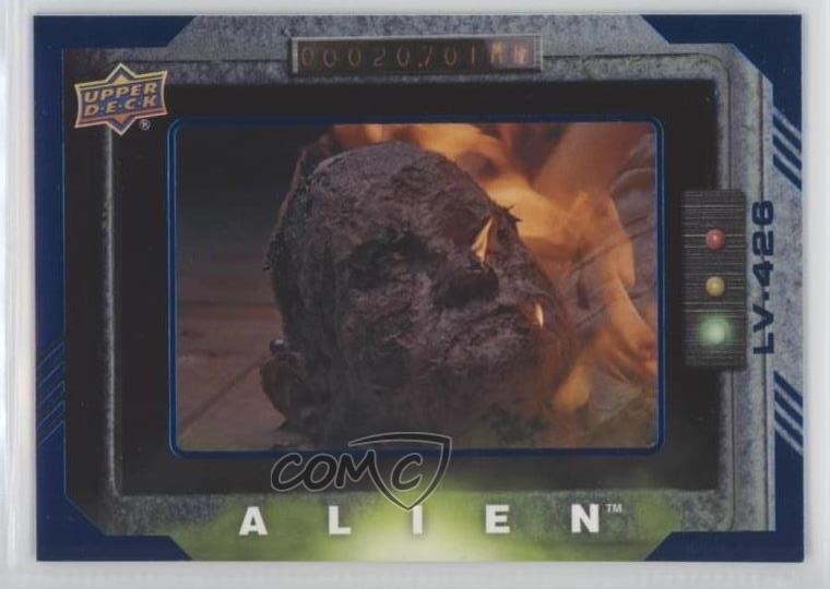 2017 Upper Deck Alien Movie Blue Foil Modern 37/99 Fire and Ash #71 5x5