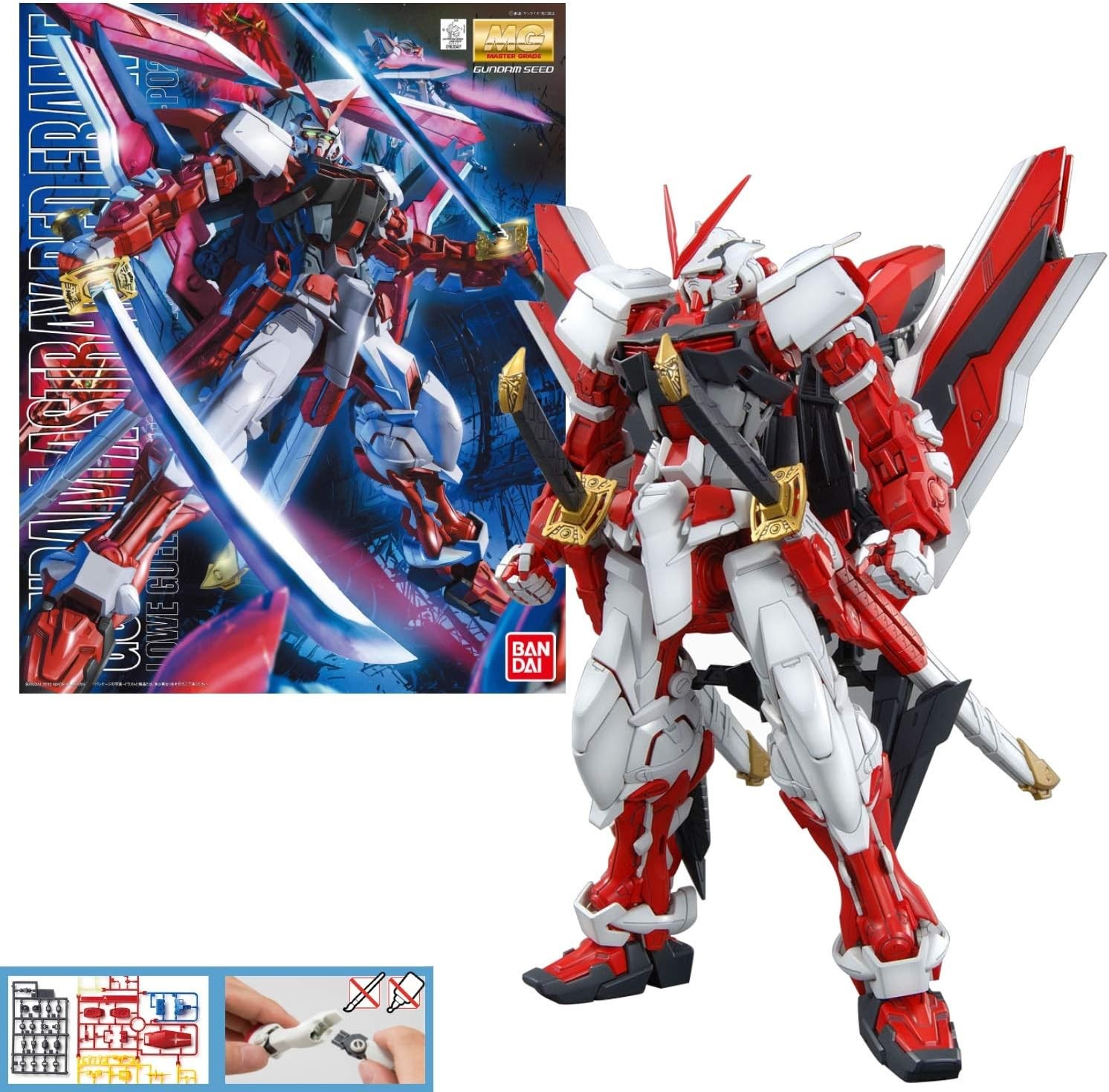 Tuta mobile personalizzata MG 1/100 MBF-P02KAI Gundam Astray telaio rosso G... forma libro JP