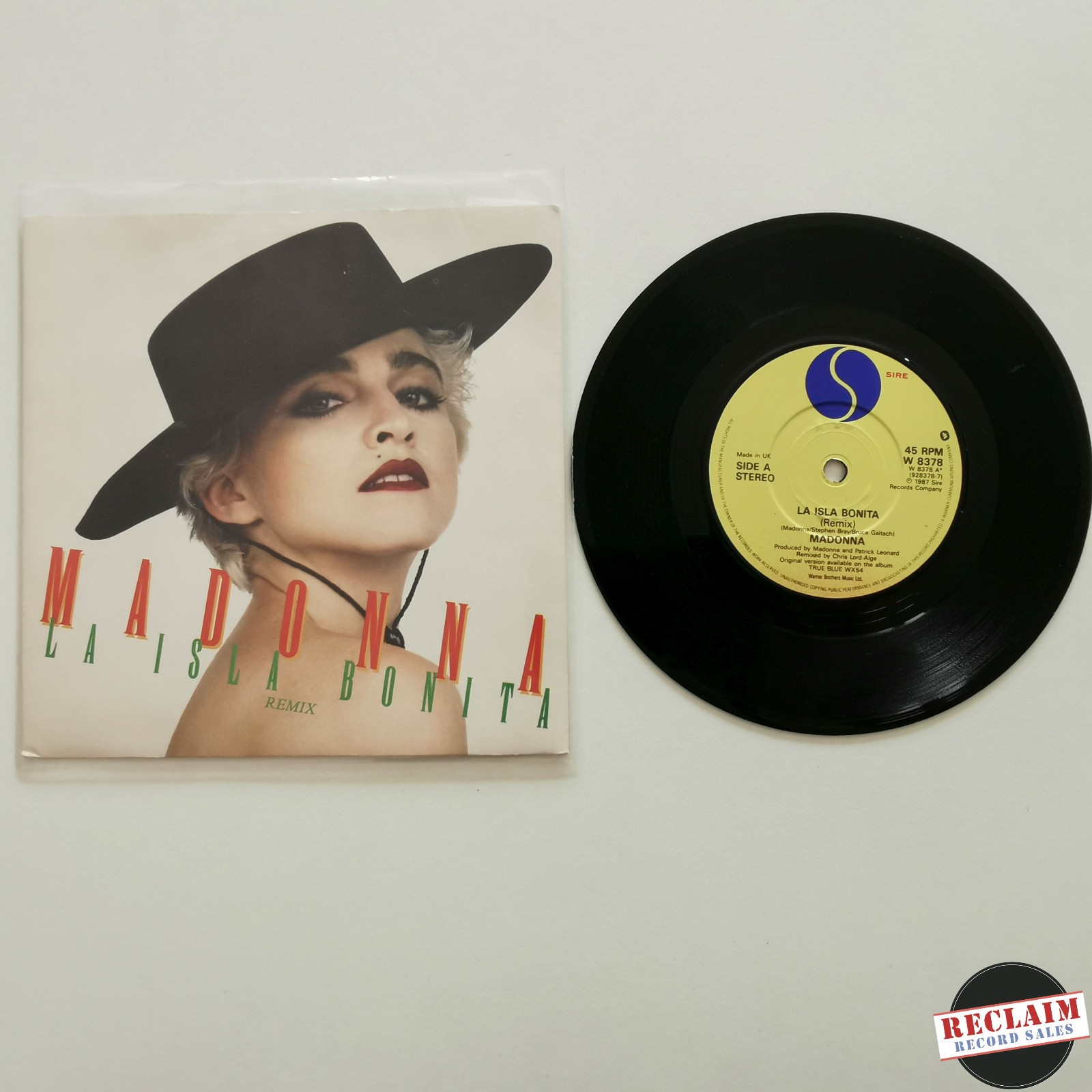 madonna - la isla bonita 7" vinyl record VG