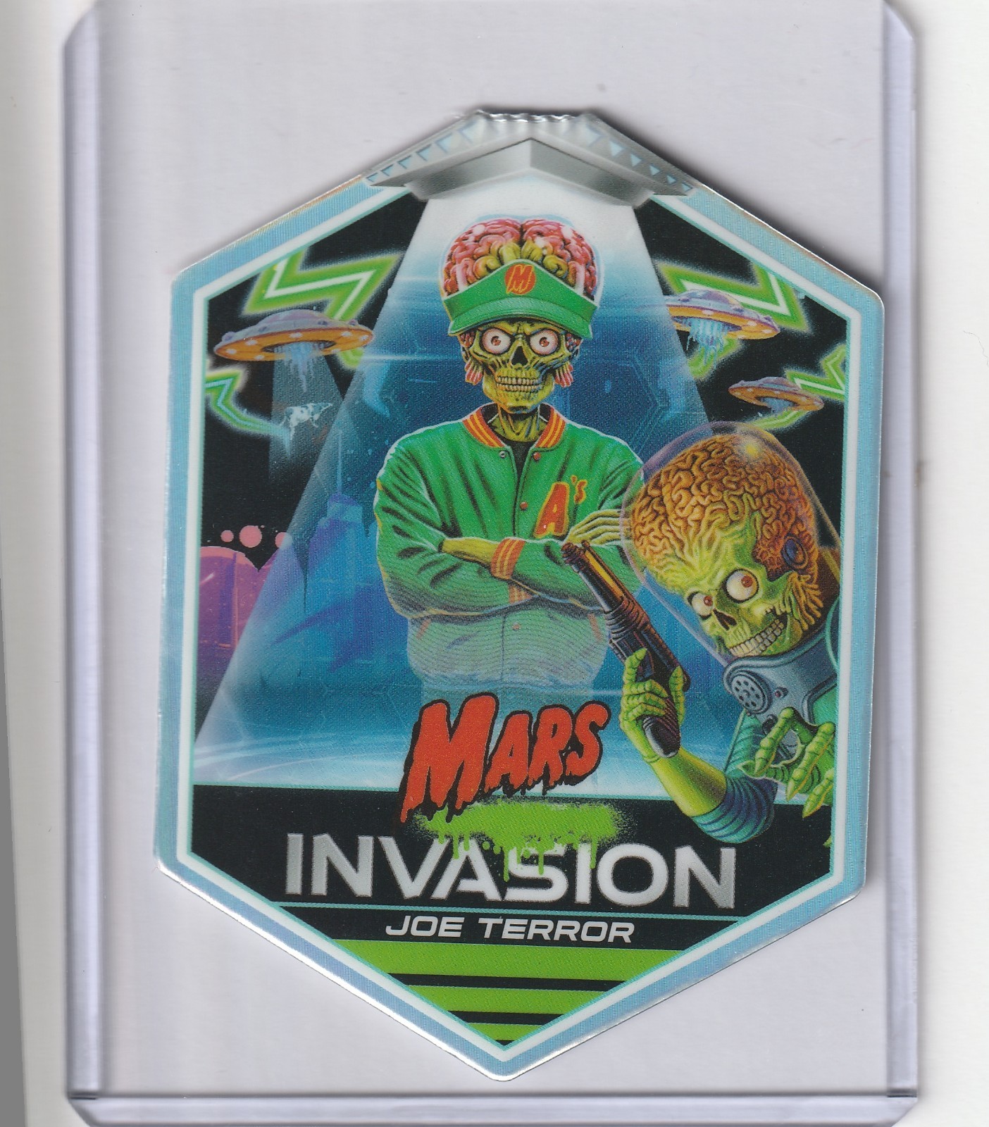 2026 Topps Mars Attacks Xmas #MIC-15 Mars Invasion Chrome card Joe Terror SP!