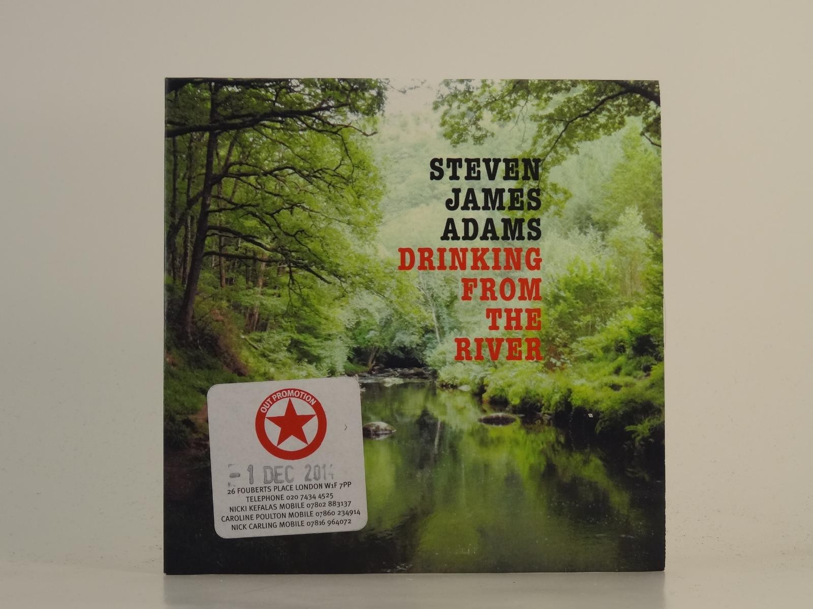 STEVEN JAMES ADAMS DRINKING FROM THE RIVER (H1) 1 Track Promo CD Single plus Car