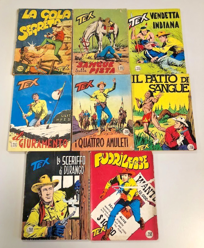Lotto di 8 Numeri di TEX gigante - Autorizzazione 2926 - ed.Araldo