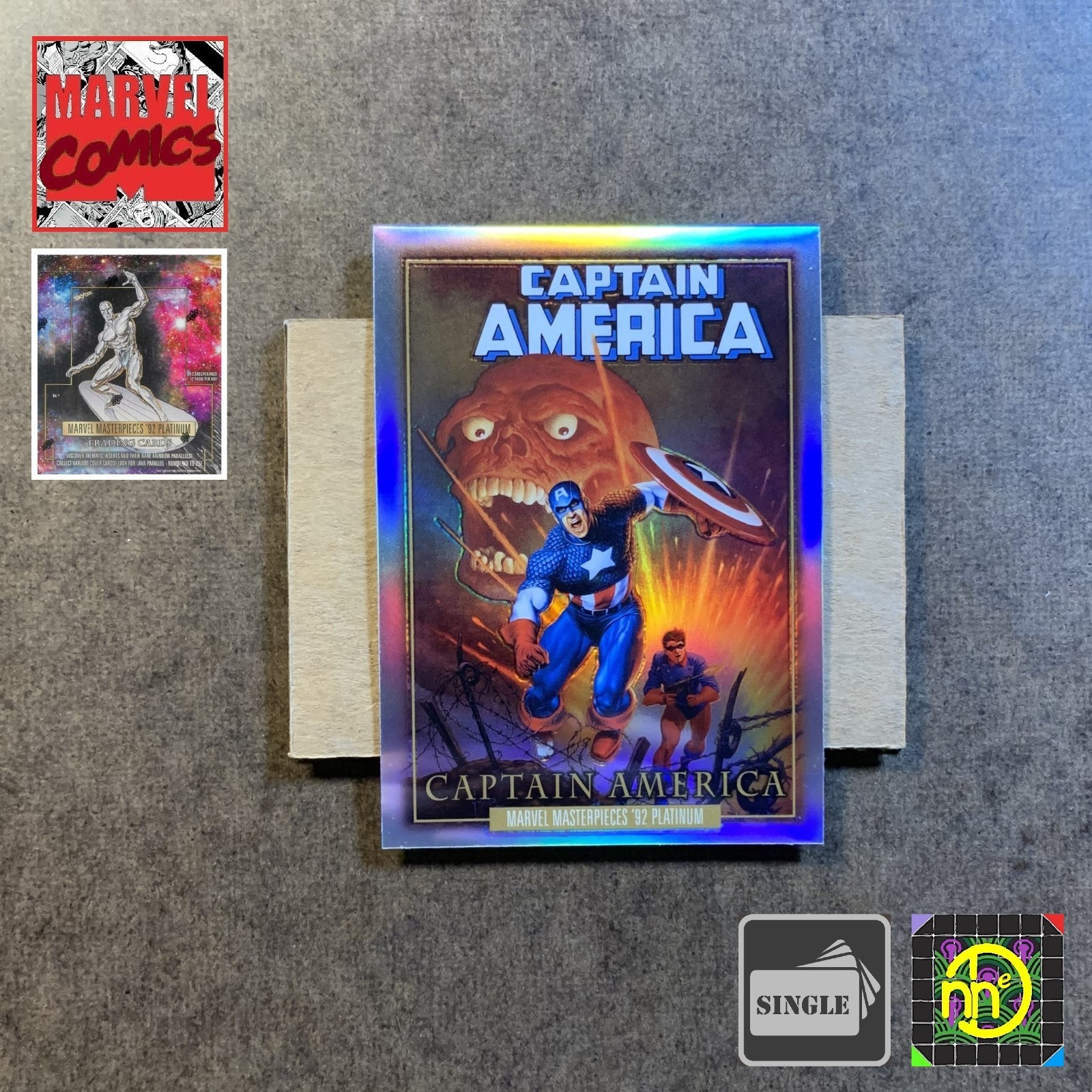 2024 Marvel Masterpieces 92 - COPERTINE FANTASTICHE ARCOBALENO - FC-8 Capitan America #8