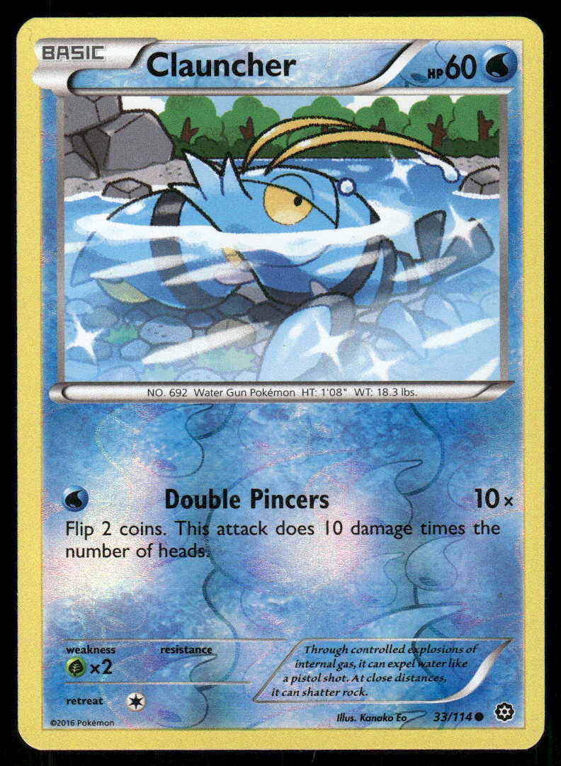POKEMON CLAUNCHER STEAM SIEGE 33/114 REVERSE HOLO C LP