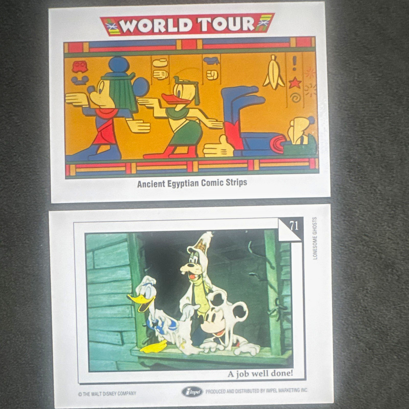 Impel Disney World Tour & Favorite Stories Trading Cards Lot of 2 #71 #186