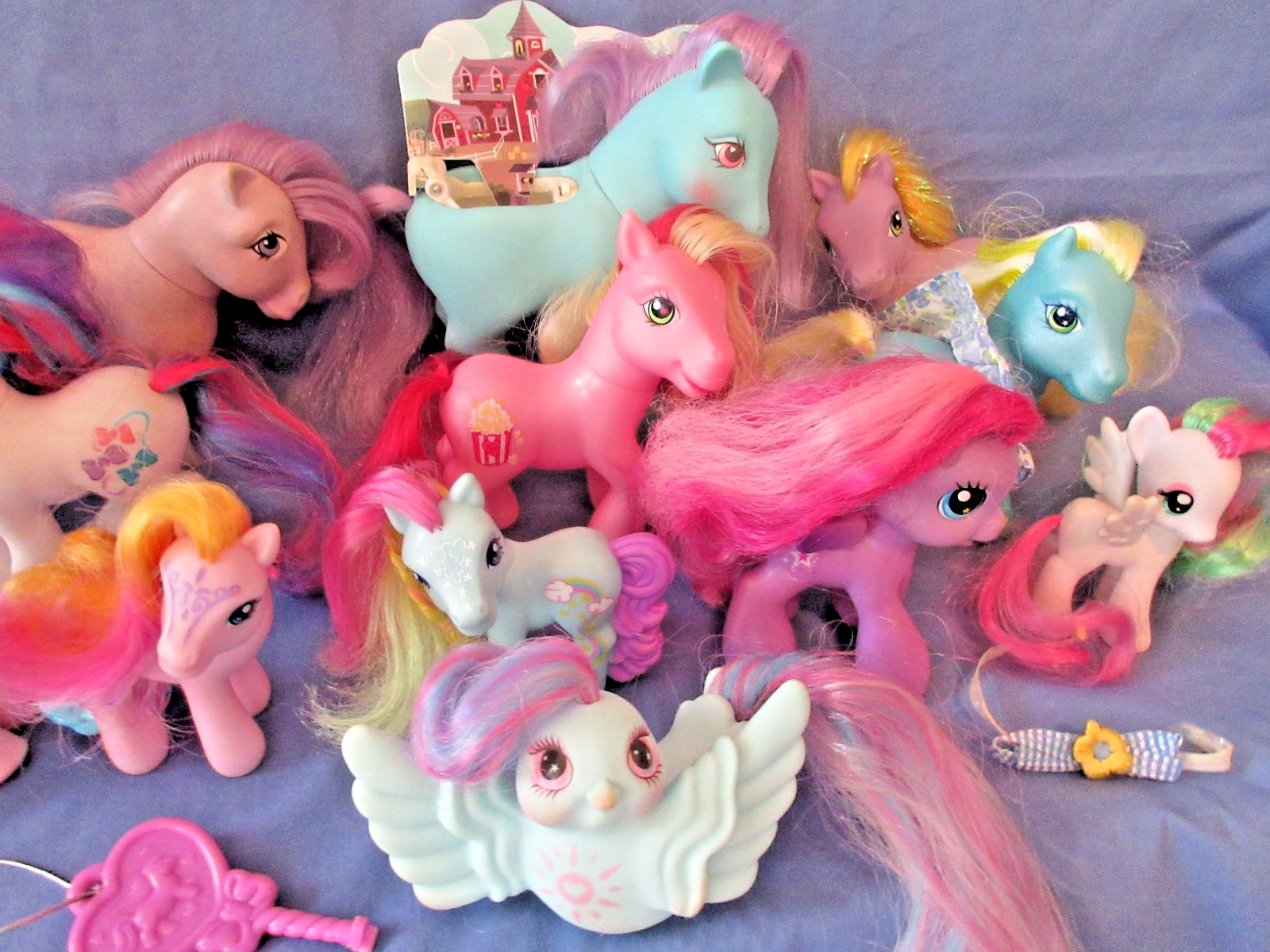 Hasbro My Little Pony 12 personaggi misti, chiavi, uccellino, ~ anni '80 ecc. ~Hong Kong ecc.