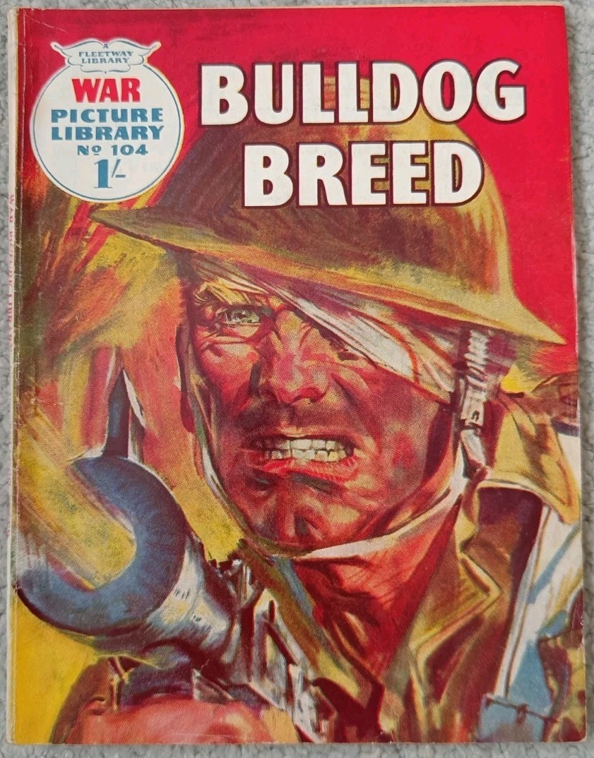 Early 1960s War Picture Library Vintage Comic - No 104 Bulldog Breed - VGC